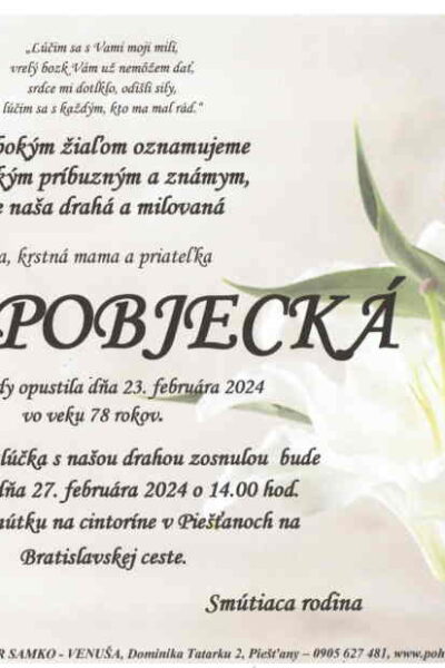 Pobjecká